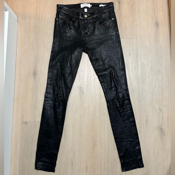 100% Leather Frame Jeans